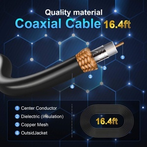 NUEVA <span class=keywords><strong>Antena</strong></span> <span class=keywords><strong>de</strong></span> <span class=keywords><strong>TV</strong></span> HD para Interiores <span class=keywords><strong>de</strong></span> Largo Alcance, <span class=keywords><strong>Amplificador</strong></span> Digital Dvbt2 4K 1080p, Banda Dual VHF UHF ISDB-T DMB-T/H ATSC, <span class=keywords><strong>Antena</strong></span> <span class=keywords><strong>de</strong></span> 39dBi 5m - Product Image 5