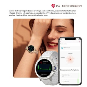 Montre connectée pour filles DENIXI WB0037, style luxueux, multifonctionnelle, paiement NFC, surveillance de la fréquence cardiaque, du sommeil et de la santé, multilingue - Product Image 5