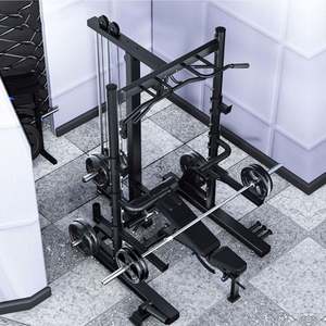 Máquina Multifuncional para Gimnasio y Uso Doméstico: Rack de Sentadillas de Acero, Máquina Smith, Jaula de Potencia y Cable Crossover - Product Image 5