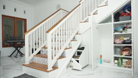 CBMMART Escalier de rangement sous escalier Idées Design Armoire en bois Escalier escalier
