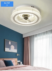 757A 50cm kipas langit-langit LED Modern 3 pisau dapat diredupkan remot Alexa kontrol Google kamar tidur penggunaan termasuk instalasi proyek - Product Image 2