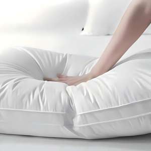 Oreillers modernes en coton 100% blanc pour hôtel, vente en gros, avec technique de double couture, taies d'oreiller et de coussin - Product Image 5