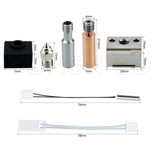 Nouveau Kit d'extrémité chaude <span class=keywords><strong>CR10</strong></span> amélioré buse plaquée cuivre 0.4mm pour Ender-3 Pro/S /Ender-3 <span class=keywords><strong>V2</strong></span>/ Max /CR-10S pièces d'imprimantes 3D - Product Image 4