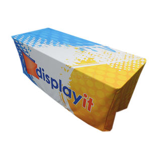 Mantel de 4 pies/6 pies/8 pies Feria comercial Cubierta de mesa de cortina personalizada con logotipo impreso a todo color <span class=keywords><strong>Banner</strong></span> publicitario - Product Image 5