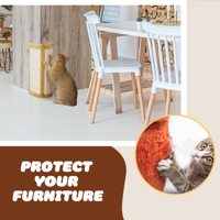 Griffoir mural en sisal pour chats, panneau de protection vertical pour coins de mur, griffoir mural pour chats