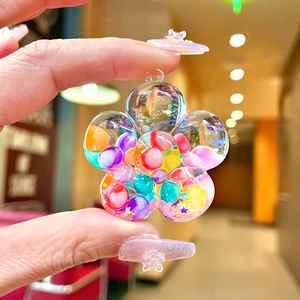 Rabbit Year Night Light Drifting Bottle Colorful <b>Beads</b> Drifting Sand Bottle Liquid in Oil Key Chain Bookbag Hanger Wholesale - Product Image 5