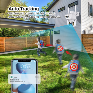 Levofast icsee 3MP + 3MP ống kính kép xem kép PIR theo dõi con người ngoài trời mạng wifi liên kết an ninh IP Camera - Product Image 4