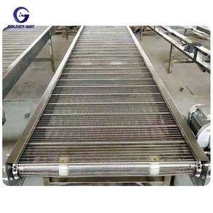 Kwalitatief hoogwaardige voedselproductielijn, kettingaangedreven koelbandtransportband van roestvrij staal voor brood en koekjes - Product Image 3