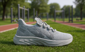 Chaussures de sport en mesh gris pour homme, semelle intermédiaire EVA, semelle extérieure en caoutchouc, chaussures de fitness et de cross-training - Product Image 2