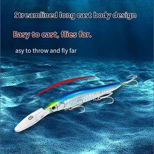 Leurre flottant JTLURE pour la pêche <span class=keywords><strong>en</strong></span> <span class=keywords><strong>mer</strong></span>, longue portée, 3 hameçons, 11 cm, 15,5 g - Product Image 2