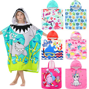 Dessin animé Microfibre Enfants <span class=keywords><strong>Plage</strong></span> Poncho Enfants Serviette <span class=keywords><strong>de</strong></span> <span class=keywords><strong>Plage</strong></span> À Capuche - Product Image 2