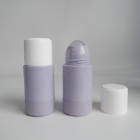 Tube de déodorant en plastique rond torsadé 50ml 75g bleu violet blanc clair vide contenant de bâton de déodorant en plastique