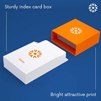 Jeu de cartes d'index à pois 3x5 pouces | 50ct d'épaisseur 350g Cartes à pois avec coins arrondis dans une boîte de rangement portable x
