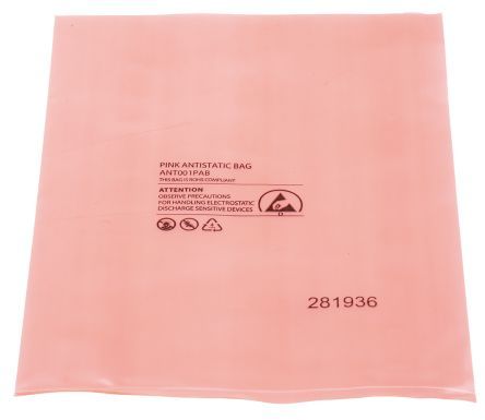 HZ-1303 Customized ESD PInk Zip Lock Antistatic Printing PE Electronic Packing Bag  Esd Shielding Bag Antistatic Bag