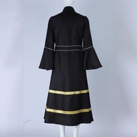 Robe de prêtre, vêtements de clergé, polyester mat, broderie dorée, imprimé, soutane, costume de cosplay, robe maxi de chœur, liturgique, pasteur