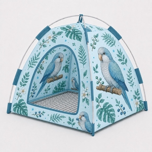 Cueva Triangular para Pájaros, Cama para Dormir, Percha, Nido, Casa, Hábitat para Loros - Product Image 6