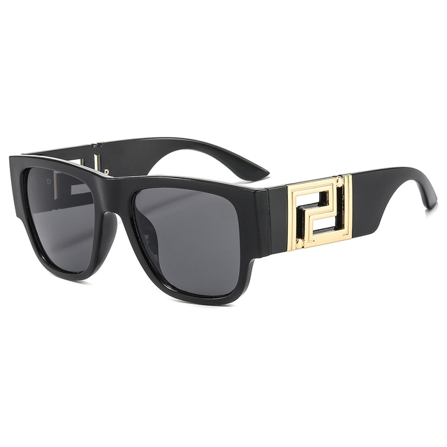 Big Frame Oversized Wide Legs Personality Square Sunglasses for Men Women Retro UV400 Protection Fashion Custom Brand Model