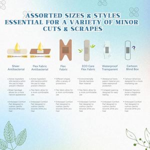 Flexibele Stof Zelfklevende Verbanden Ademende Elastische Band Hulp Knokkel Diverse Bulk Vingertop Wond Gips - Product Image 3
