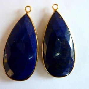 Connecteur en pierre naturelle Lapis Lazuli pour la fabrication de bijoux, modèle THJ00101202, vente en gros par Coscalt Exports - Product Image 1