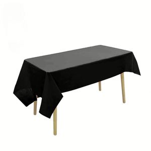 Premium Heavy Duty PE Solid Color <b>Waterproof</b> Wedding Birthday Baby Shower Party Event <b>Table</b> <b>Cover</b> Disposable Tablecloth - Product Image 5