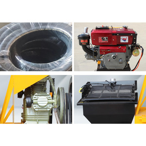 Máquina de Pulverización de Mortero Diésel con Tolva de 115L, Sistema Totalmente Hidráulico, Motor de Alta Potencia, Revestimiento Ignífugo, Máquina de Enlucido de Paredes 1 - Product Image 5