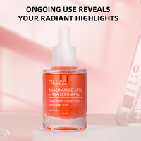 Correcteur de taches foncées en verre organique naturel 10% niacinamide 4% acide tranexamique 2% sérum nourrissant pour le visage à la vitamine C