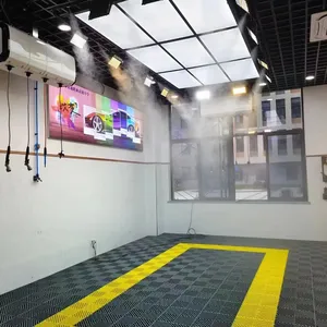 Nhà để Xe LED chi tiết RGB tường gỗ LED trần ánh sáng Hộp Vòng cổ với hình lục giác hình dạng bảng điều chỉnh kết nối - Product Image 1