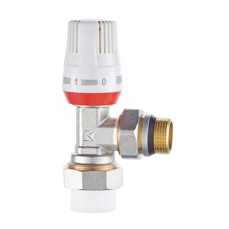 DN15-DN25 presser 1.6Mpa brass angle PPR manual thermostatic radiator valve for heating temperature control hvac