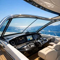 Profilé en aluminium anodisé de qualité marine, pliage CNC, cadre de pare-brise incurvé pour yacht