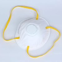 Masque anti-poussière de construction FFP2 blanc avec valve, 200 MOQ, lot de 20, sangles de tête, sécurité pour la construction, protection contre la poussière PM2.5, la brume et les pollens