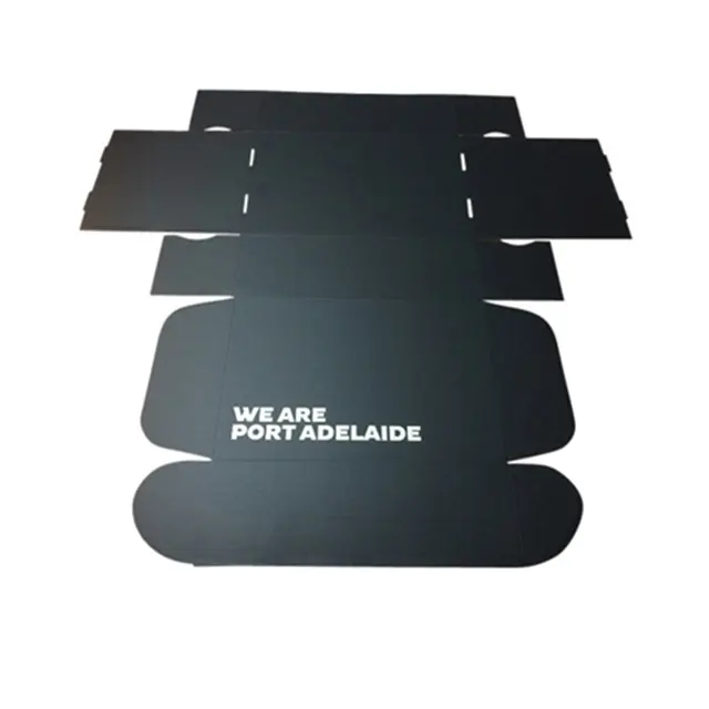 Boîte à livraison gratuite, coffret en papier noir pliable à impression personnalisée avec Logo des deux faces, pour emballage de vêtements