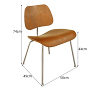 Ensemble de table et de chaises de salle à manger rondes modernes en bois massif et en métal pour restaurants, cafés, salons, 2 places