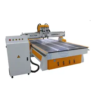 Jinan Harga Pabrik Ganda Kepala 1325 1530 1825 2030 3 AXIS CNC Router 3D Pemotong Kayu Kerajinan Kayu dengan Mesin Harga bangladesh