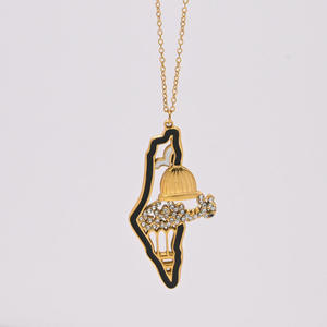 Nouveau Collier Pendentif en Acier Inoxydable Zircon Motif Mosquée de Palestine 2026, Bijou de Mode Islamique Arabe pour Femme, Vente en Gros - Product Image 6