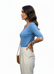 Tops de Punto para Mujer, Tejido Elástico Suave, Ropa Casual Elegante, Transpirable y Cómoda, Top para Uso Diario en Todas las Temporadas - Product Image 6