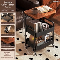 Étagère mobile en fer pour la maison, avec roulettes, moderne, multi-niveaux, pour salon, chambre, canapé, table de chevet, et rangement de collations