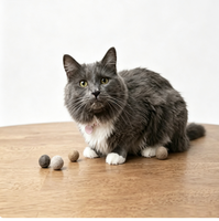 Ensemble de balles pour chat en feutre de laine de Nouvelle-Zélande 100% naturelle, colorées, faites à la main, boîte cadeau, jouets interactifs pour chatons
