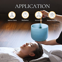 Bols chantants en cristal de quartz de haute pureté Jinfang 440Hz & 432Hz 6-14 pouces pour bain sonore, yoga, méditation et relaxation