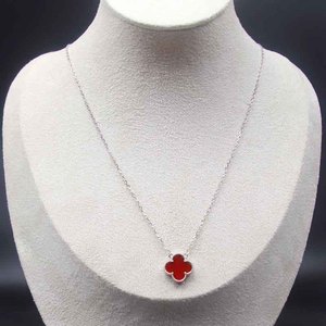 Collar de plata de ley 925 con trébol de cuatro hojas para mujer, cadena minimalista y elegante para la clavícula, regalo de joyería, primavera 2024 - Product Image 2