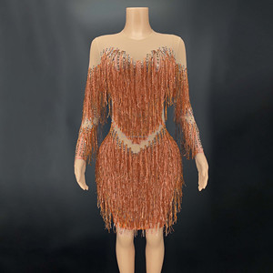 Novance, nuevo diseño, <span class=keywords><strong>ropa</strong></span> para <span class=keywords><strong>mujer</strong></span>, otra <span class=keywords><strong>ropa</strong></span> ostentosa, cristales brillantes, vestido Sexy para baile latino, discoteca, fiesta, <span class=keywords><strong>ropa</strong></span> de escenario - Product Image 4