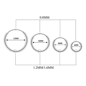 Astm F136 Titanium 16G cơ bản xuyên mũi vách ngăn Hoop nhẫn bông tai sụn Pop tragus <span class=keywords><strong>Helix</strong></span> Stud cổ điển unisex pierc - Product Image 2