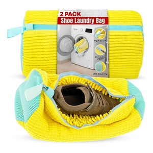 Sac de lavage pour chaussures avec fermeture éclair robuste, grand sac de lavage pour baskets, seau de lavage de chaussures durable OEM, protecteur - Product Image 1