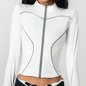 Top Deportivo Largo de Yoga para Mujer, Marca Joe Bond, con Logotipo Personalizado, Cierre de Cremallera, Secado Rápido, Spandex/Poliéster, Antiolor, Corte Ajustado, 300g - Product Image 2