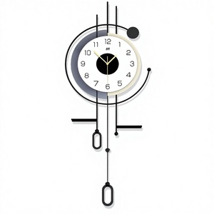 <span class=keywords><strong>Horloge</strong></span> <span class=keywords><strong>murale</strong></span> décorative nordique noire <span class=keywords><strong>et</strong></span> blanche avec ours, grande <span class=keywords><strong>horloge</strong></span> <span class=keywords><strong>murale</strong></span> numérique ornementale pour salon - Product Image 6