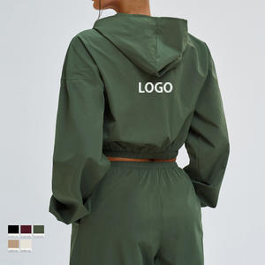 Ensemble pantalon et sweat-shirt à taille haute, léger, respirant, écologique, avec taille élastique, confort surdimensionné pour le cyclisme et la randonnée - Product Image 2