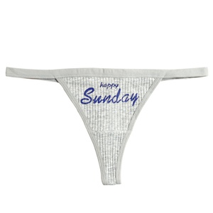 Slip Sexy da Donna di Alta Qualità, Vita Bassa e Taglio Alto con Logo Lavorato a Maglia in Vita - Product Image 5