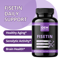 Complément de Fisetine Haute Pureté 500mg Marque Blanche, 120 Capsules Végétales Antioxydantes pour un Vieillissement Sain et le Renouvellement Cellulaire