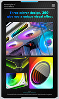 Ventilateur RGB Lovingcool Nouveau Style 3 Miroirs pour Boîtier PC Gaming, Refroidisseur ARGB SYNC Silencieux 12V avec Logo Personnalisé et Couleurs Vives