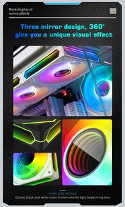 Lovingocool Phong Cách Mới <span class=keywords><strong>3</strong></span> Gương RGB <span class=keywords><strong>Fan</strong></span> PC Trường Hợp Máy Tính Chơi Game Mát Argb Đồng Bộ <span class=keywords><strong>Fan</strong></span> & Làm Mát Yên Tĩnh 12V <span class=keywords><strong>Fan</strong></span> Biểu Tượng Tùy Chỉnh Colourful - Product Image 5