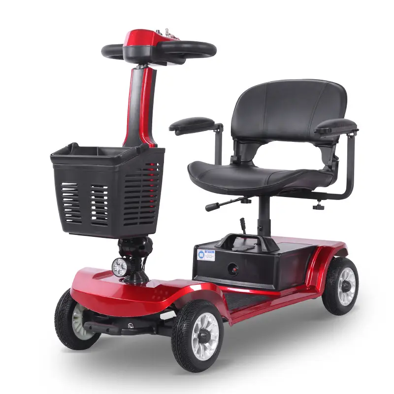 E-scooter disabili sedia a rotelle leggera All Terrain Off Road Scooter pieghevole per mobilità Scooter elettrico a 4 ruote